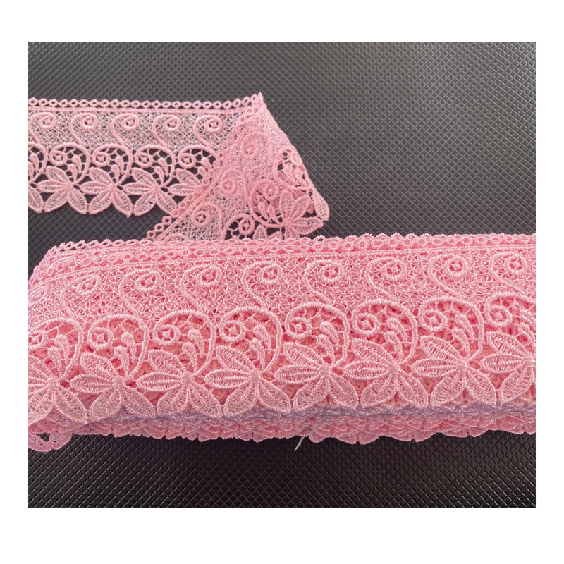 PASSAMANERIA PIZZO MERLETTO MACRAMÈ ALTO 8 CM COLORE ROSA PER RIFINITURE ULTERIORE METRATURA CONTATTARE.