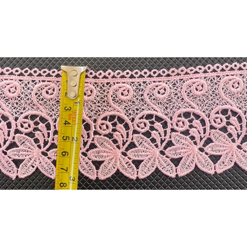 PASSAMANERIA PIZZO MERLETTO MACRAMÈ ALTO 8 CM COLORE ROSA PER RIFINITURE ULTERIORE METRATURA CONTATTARE.