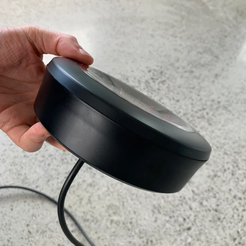 Fanale posteriore rotondo scuro Fristom con stop, posizione e indicatore di direzione / copertura nera