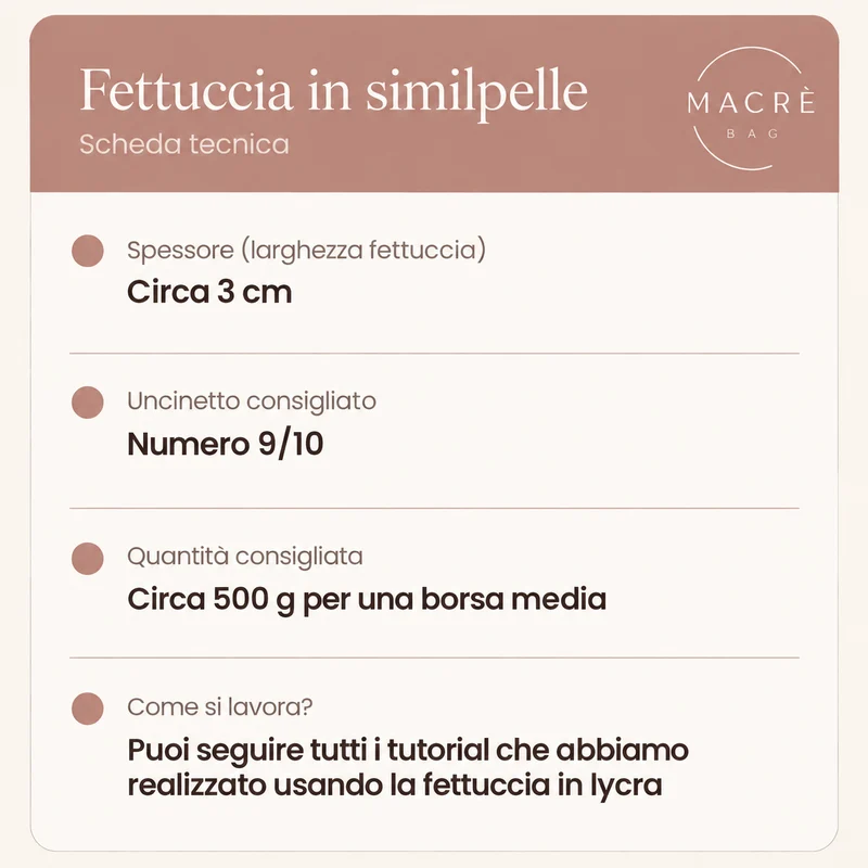 Fettuccia pizza in Similpelle | Ottone 230 g