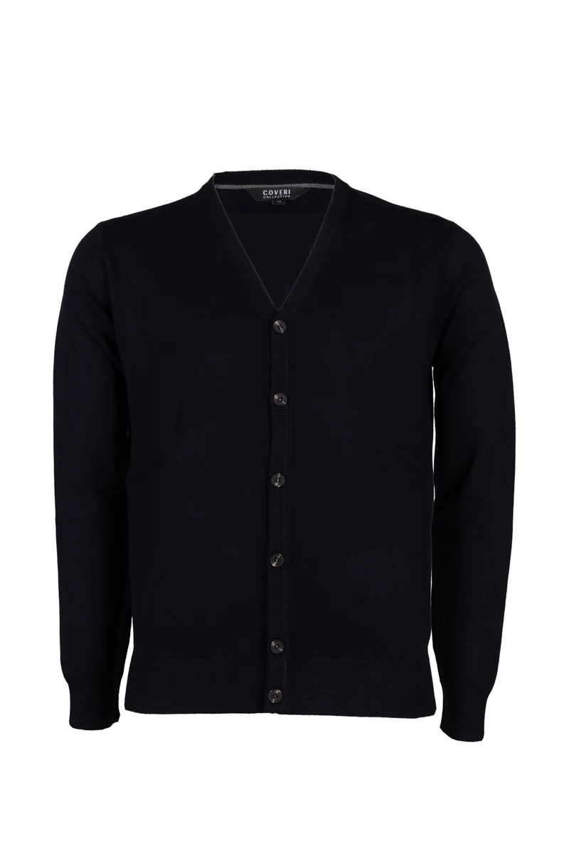 Cardigan uomo Coveri Collection con scollo a V e bottoni in misto lana