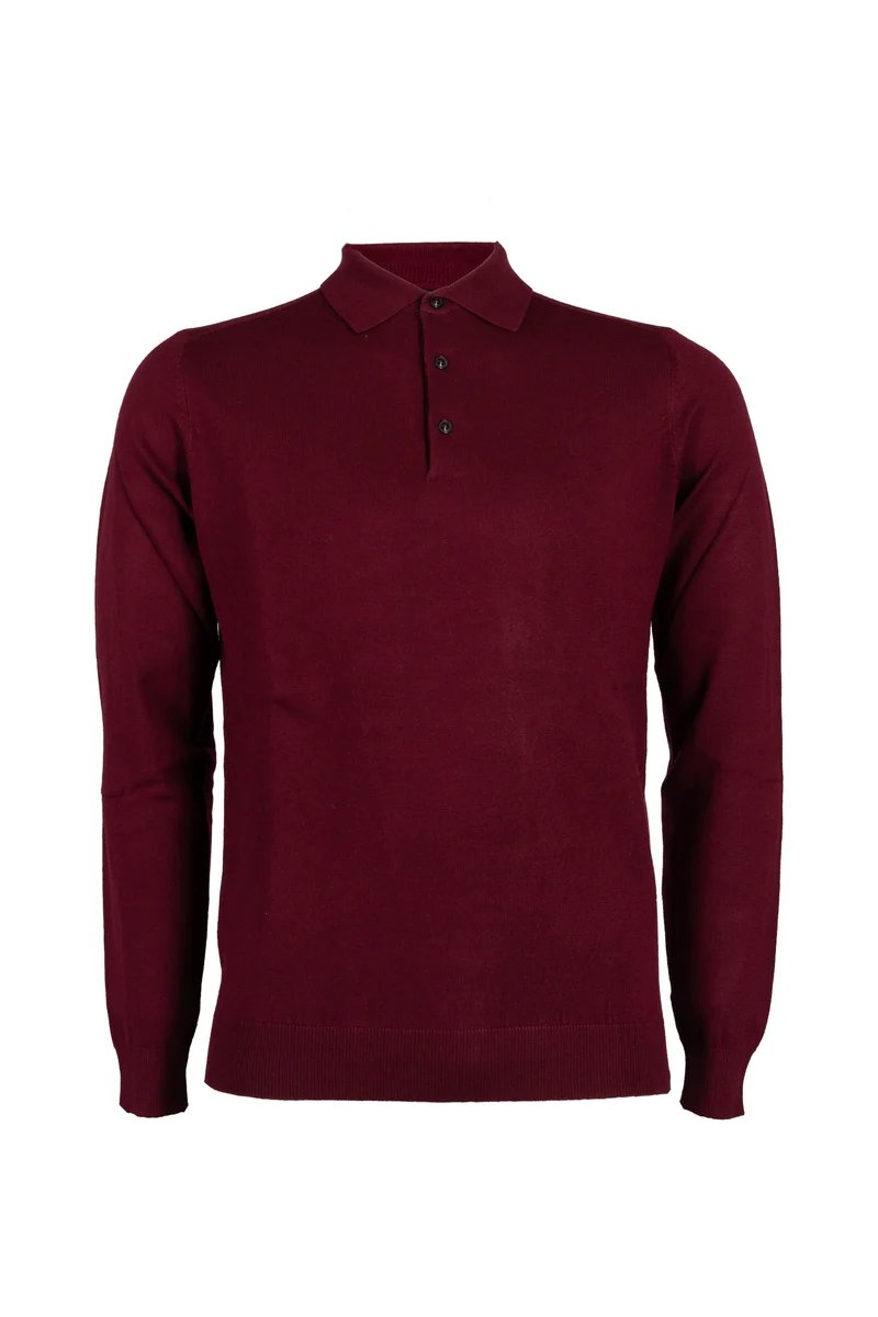 Pullover uomo Coveri Collection con collo pollo e tre bottoni in misto lana
