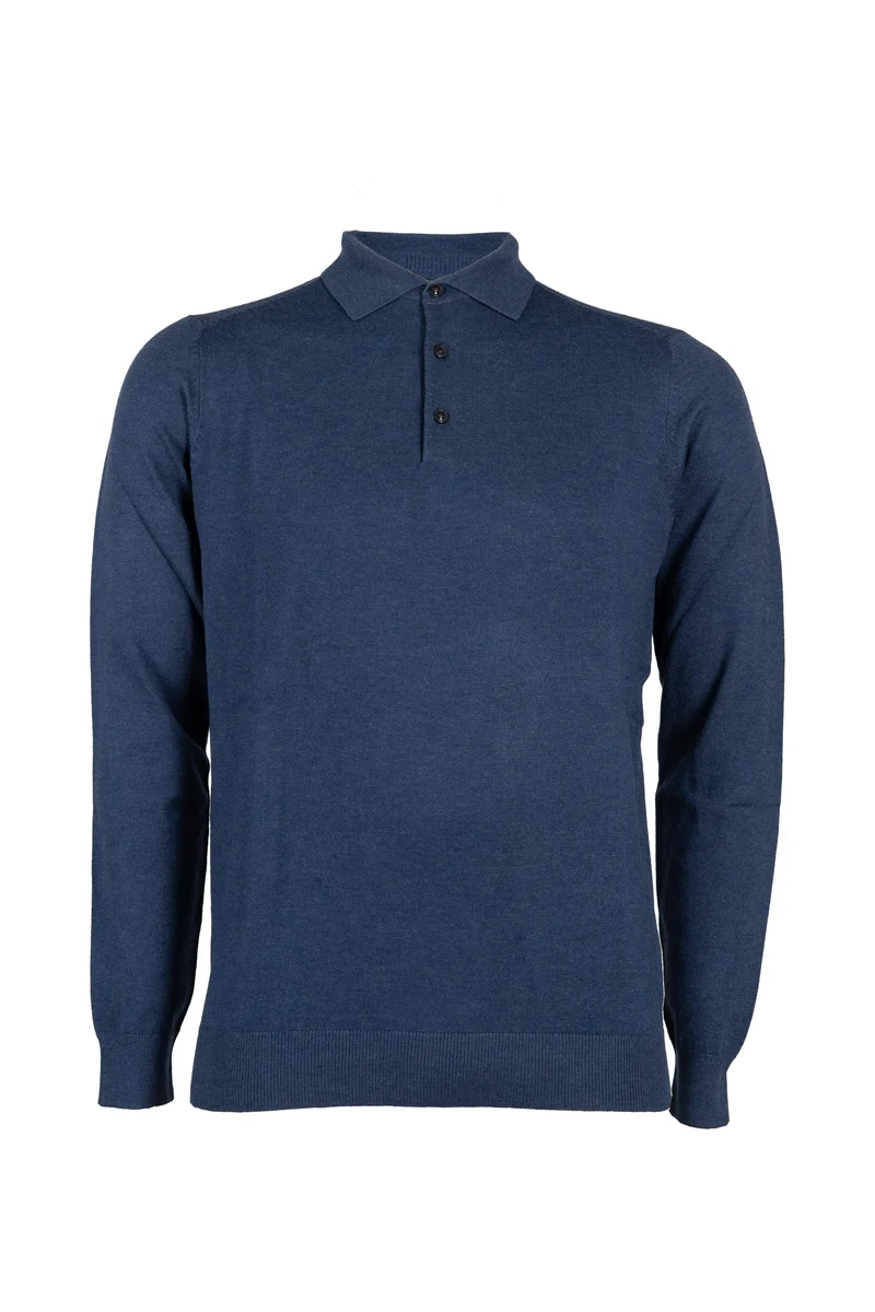 Pullover uomo Coveri Collection con collo pollo e tre bottoni in misto lana
