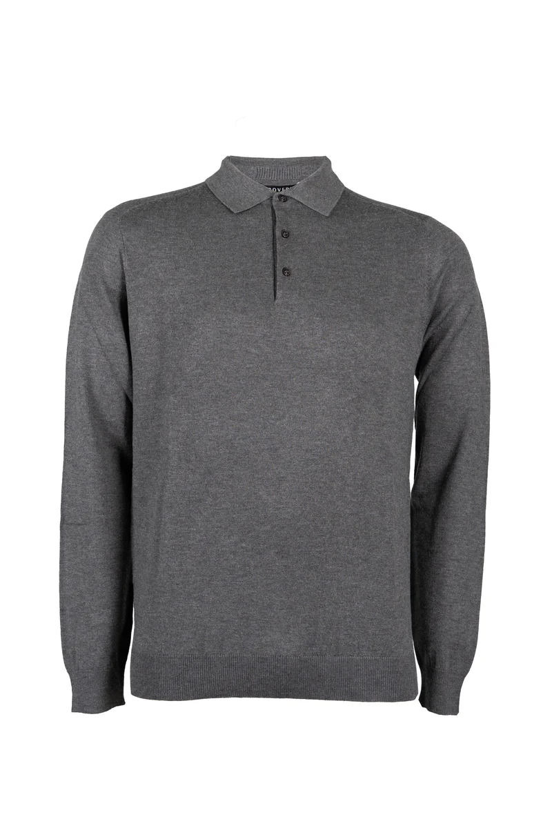Pullover uomo Coveri Collection con collo pollo e tre bottoni in misto lana