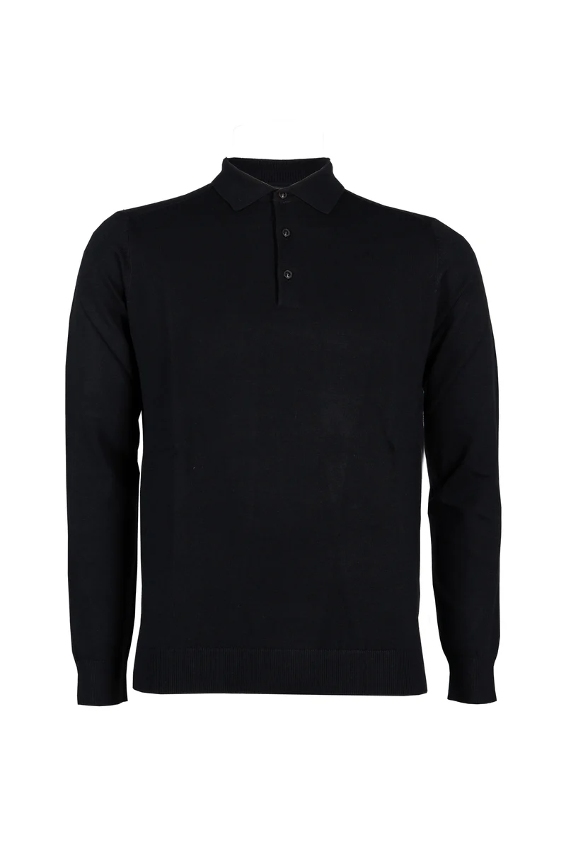 Pullover uomo Coveri Collection con collo pollo e tre bottoni in misto lana