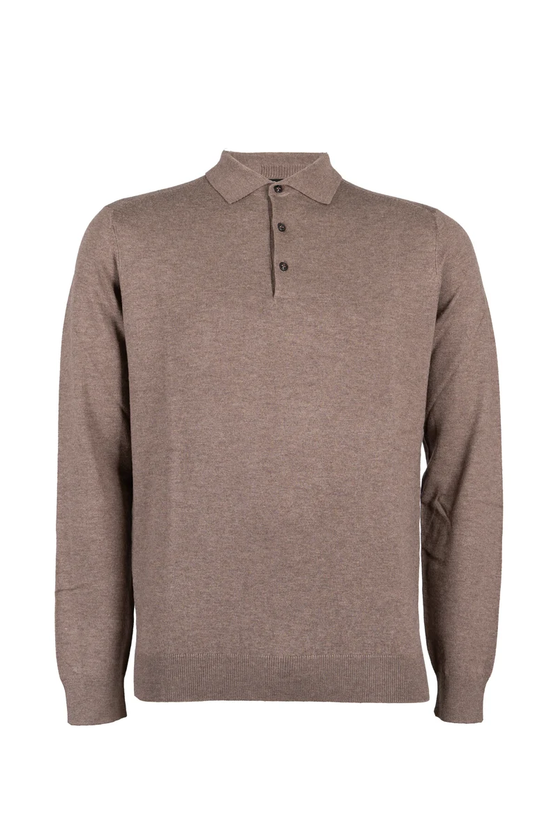 Pullover uomo Coveri Collection con collo pollo e tre bottoni in misto lana