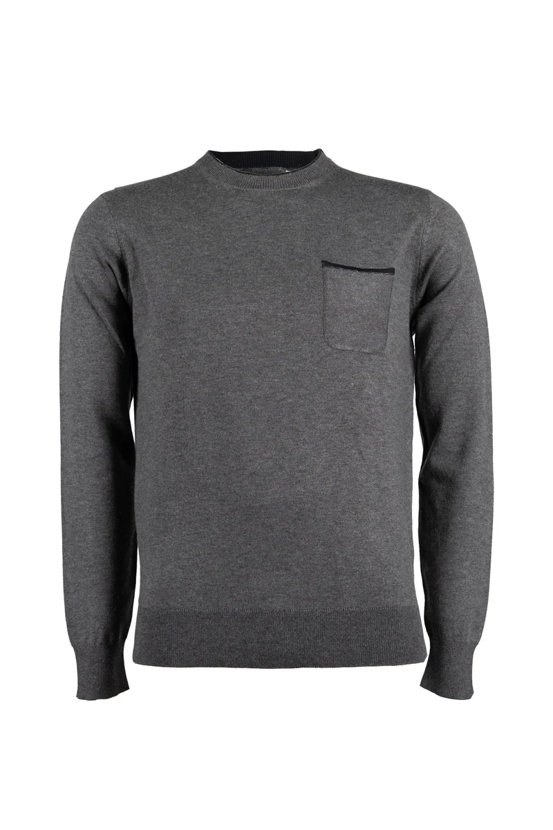 Pullover uomo Coveri Collection doppio girocollo con impuntura sul taschino