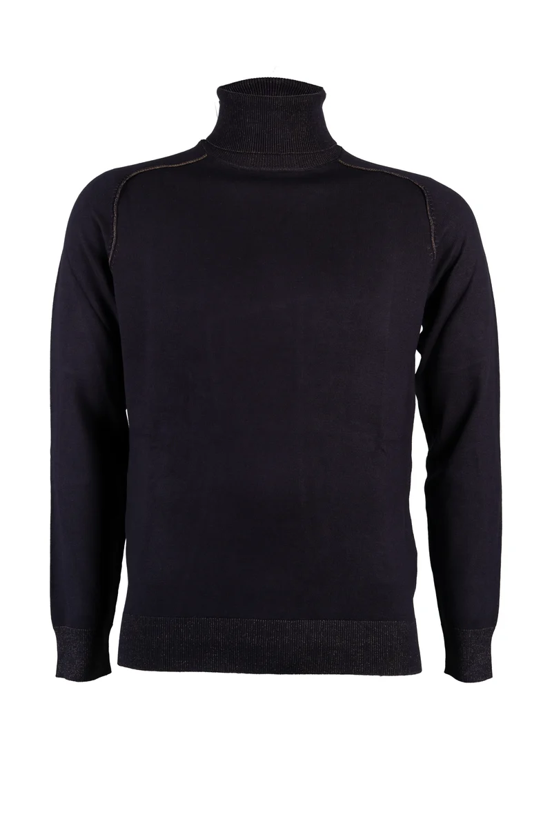 Dolcevita uomo Coveri Collection con girocollo e toppe ai gomiti in maglia vanisé