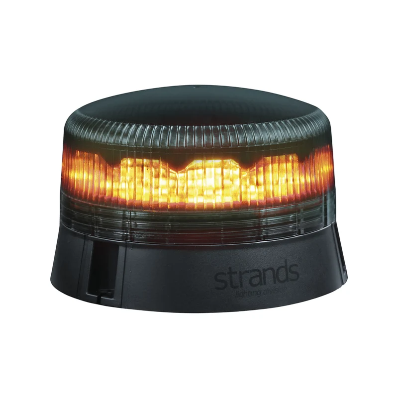 Faro di segnalazione Strands Black Raven Pharos con base piatta e lente scura / 108 mm