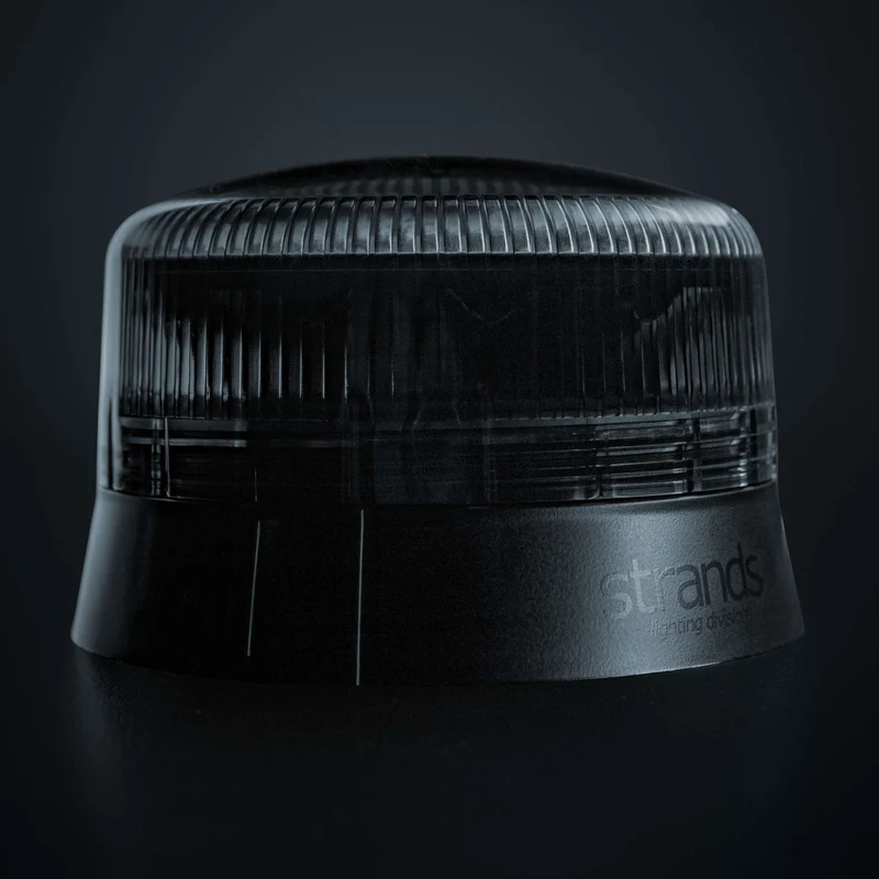 Faro di segnalazione Strands Black Raven Pharos con base piatta e lente scura / 108 mm