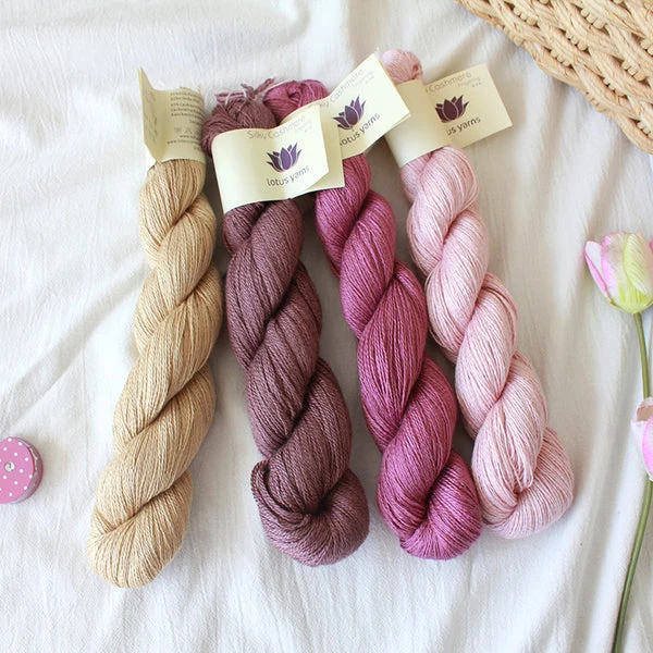 filati di loto setosi cashmere diteggiatura