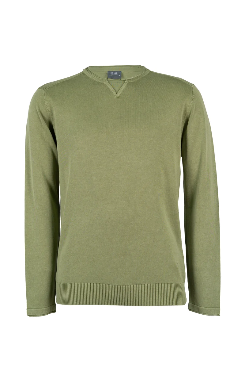 Maglia Coveri Collection con collo Y in jersey con impunture sulle spalle