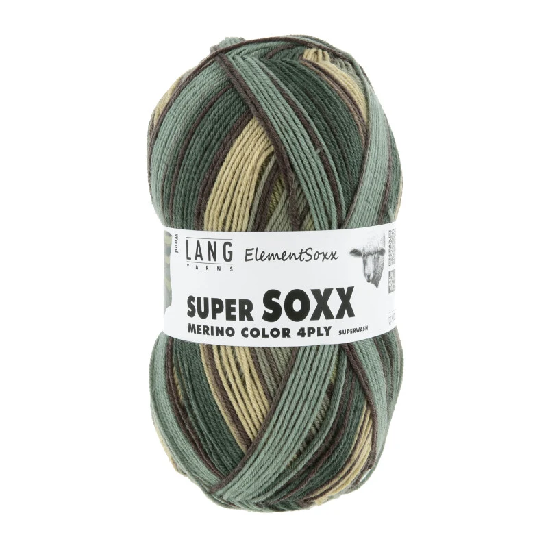 lang yarns super soxx merino color 4-ply