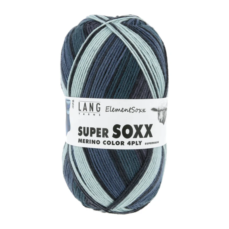 lang yarns super soxx merino color 4-ply