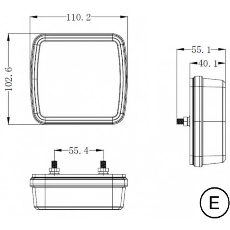 Kit luci wireless per rimorchio da 12 V con montaggio magnetico e connettore a 7 poli.