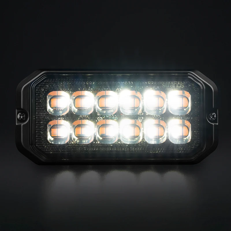 Strands Dark Knight Duo Strobe Warning 12 LED Light / Ambra e Bianco