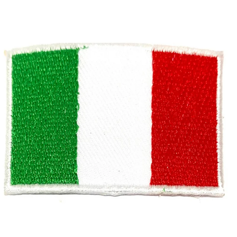TOPPE TERMOADESIVE BANDIERA ITALIANA 2 TOPPE TOPPE TERMOADESIVE STILE VINTAGE BANDIERA ITALIA TOPPA DA STIRARE 4X6 CM