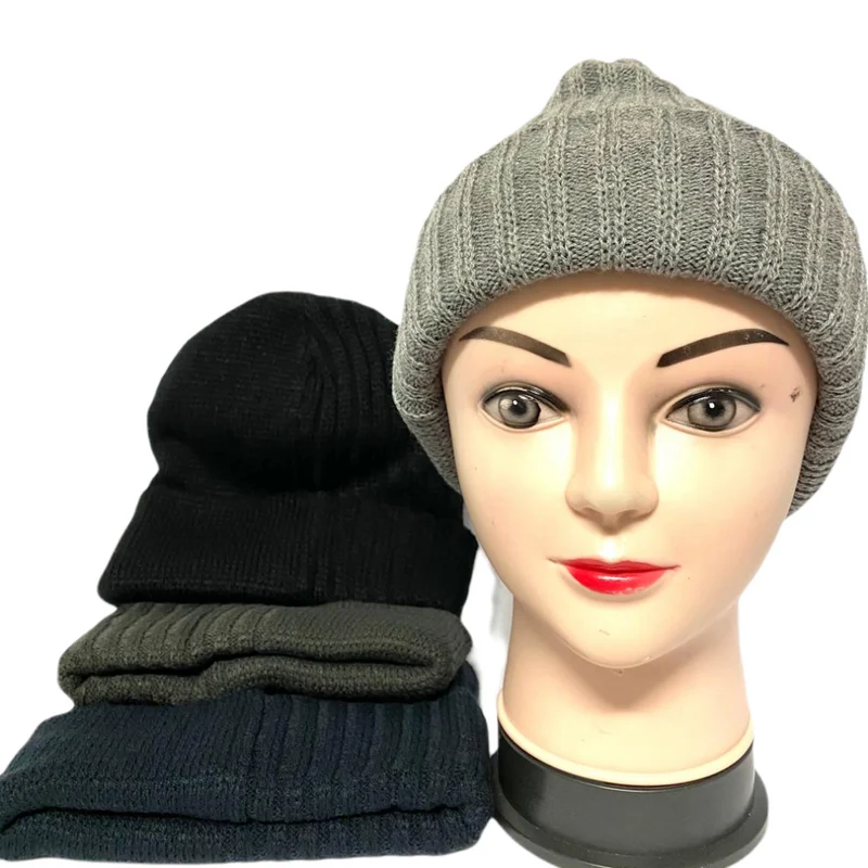 CAPPELLO DI LANA FELPATO ALL'INTERNO DA UOMO E DONNA BERRETTO CALDO VARI COLORI