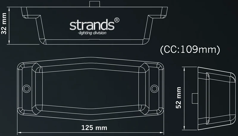 Lampada a LED Strands a doppio bruciatore con strobo e lente ambrata