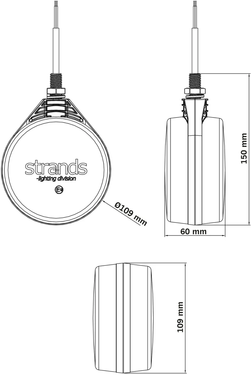 Strands FOR9T Luce a forma di lecca-lecca spagnolo / LED ambra, bianchi e rossi