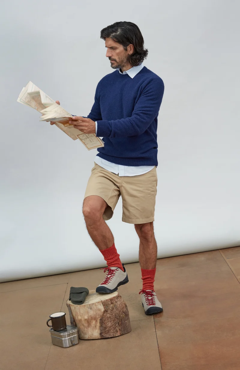 Mens Lambswool Saddle Shoulder Jumper
