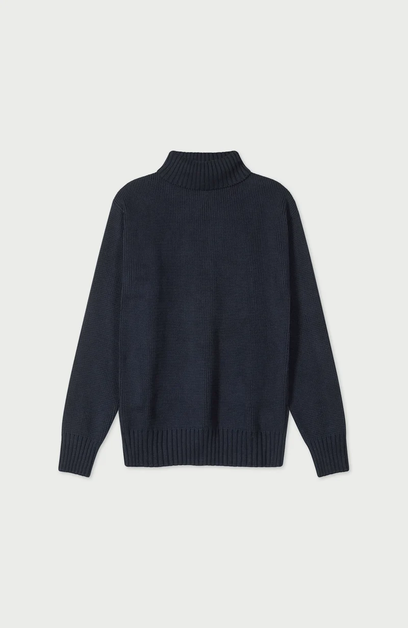 Womens Pure Cotton Heavyweight Submariner Roll Neck Jumper