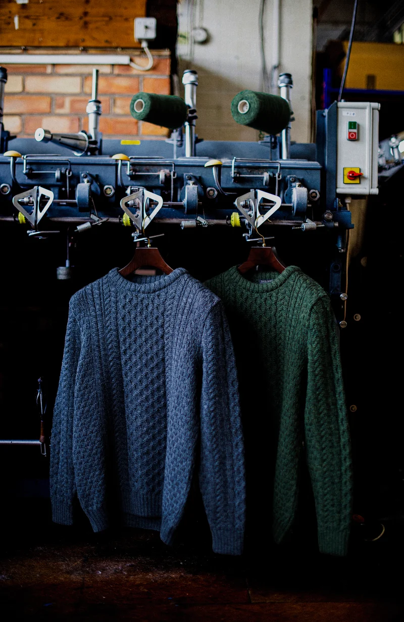 Mens Fisherman's British Wool Cable Jumper