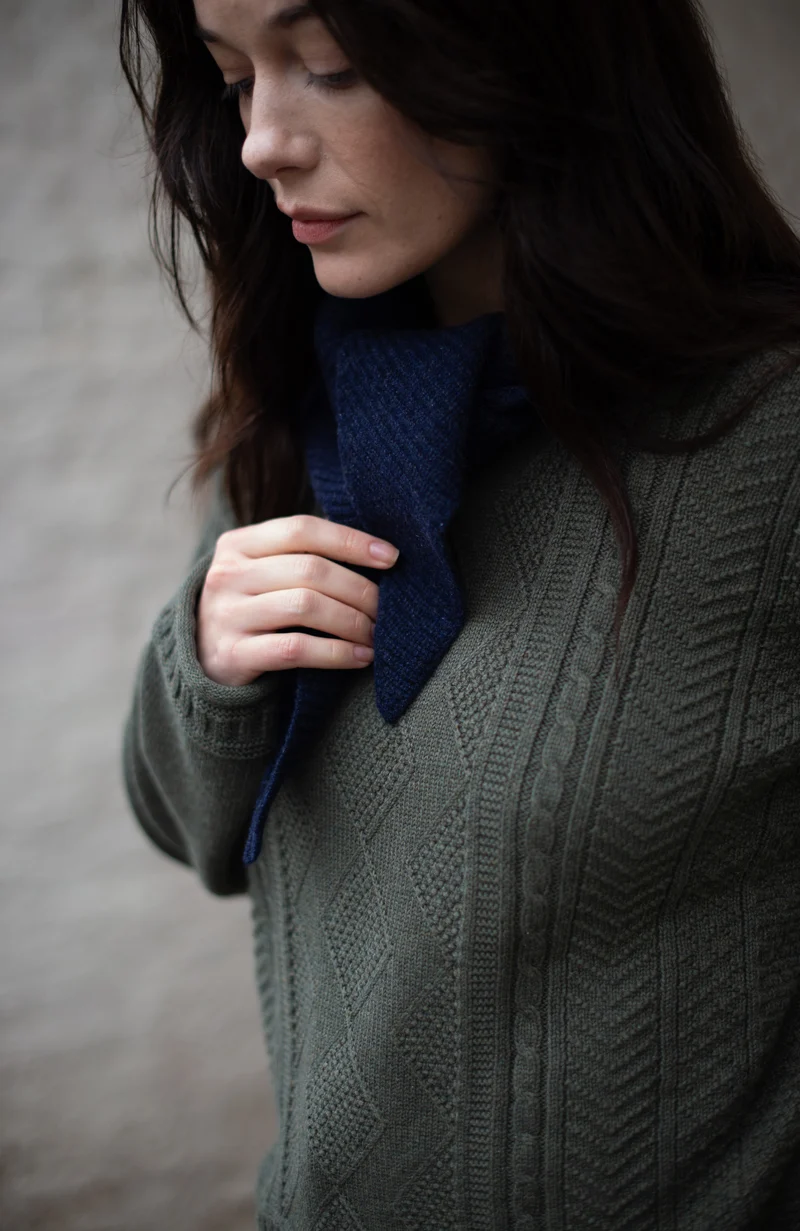 Womens Midweight Cotton Gansey Jumper