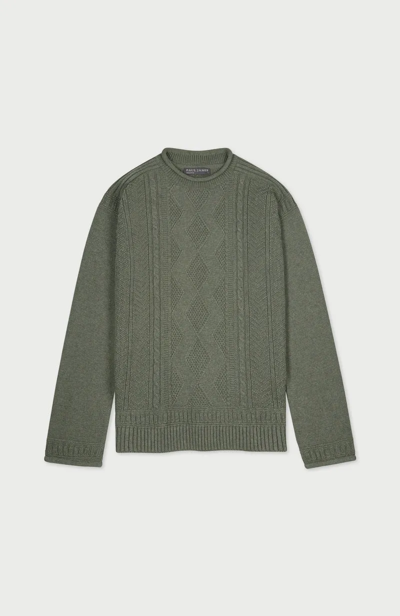 Womens Midweight Cotton Gansey Jumper
