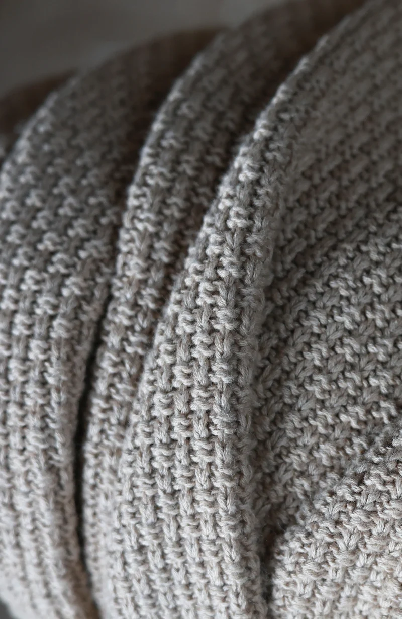 Womens Midweight Cotton Moss Stitch Jumper