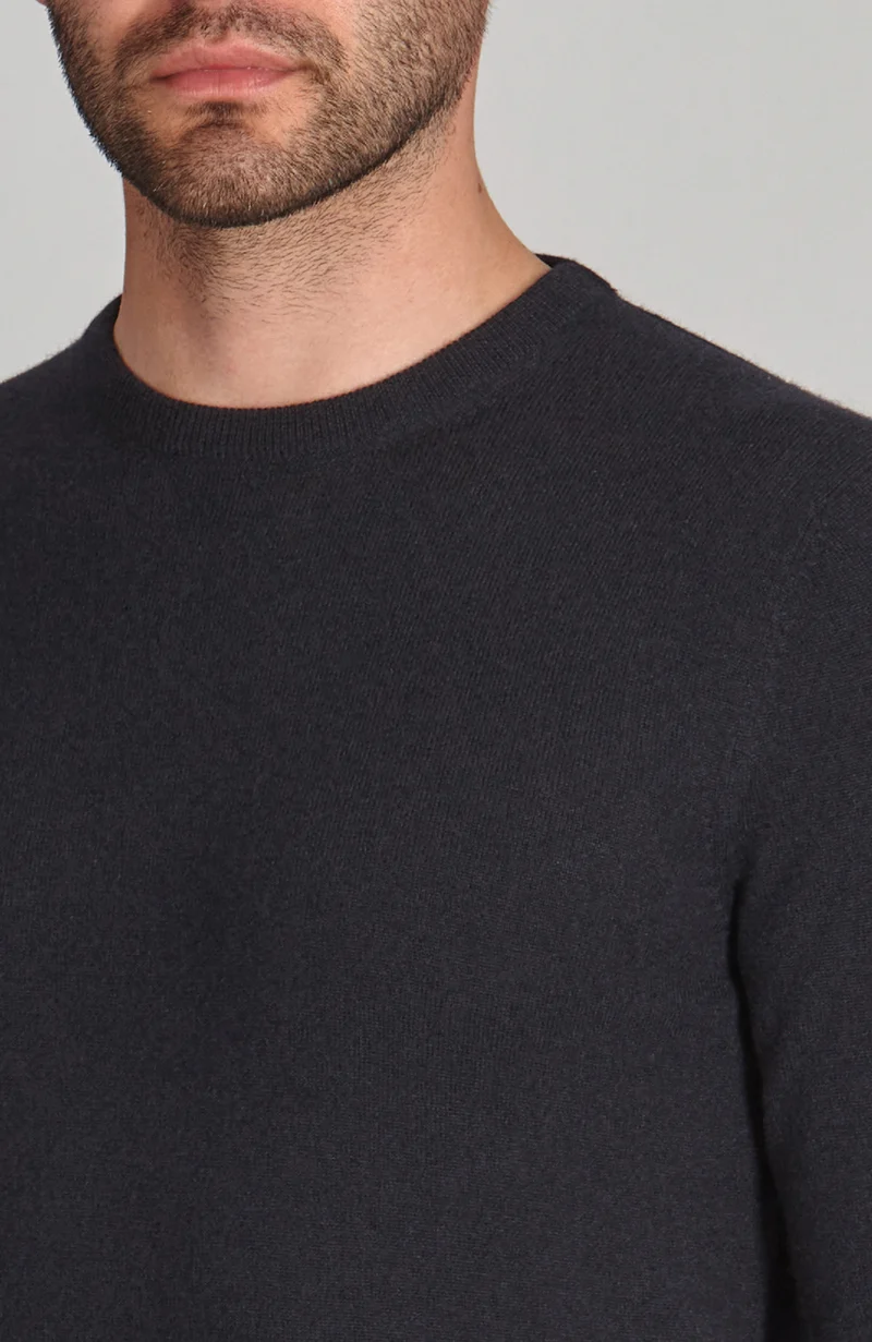 Mens Lightweight Merino Cashmere Crew Neck Jumper