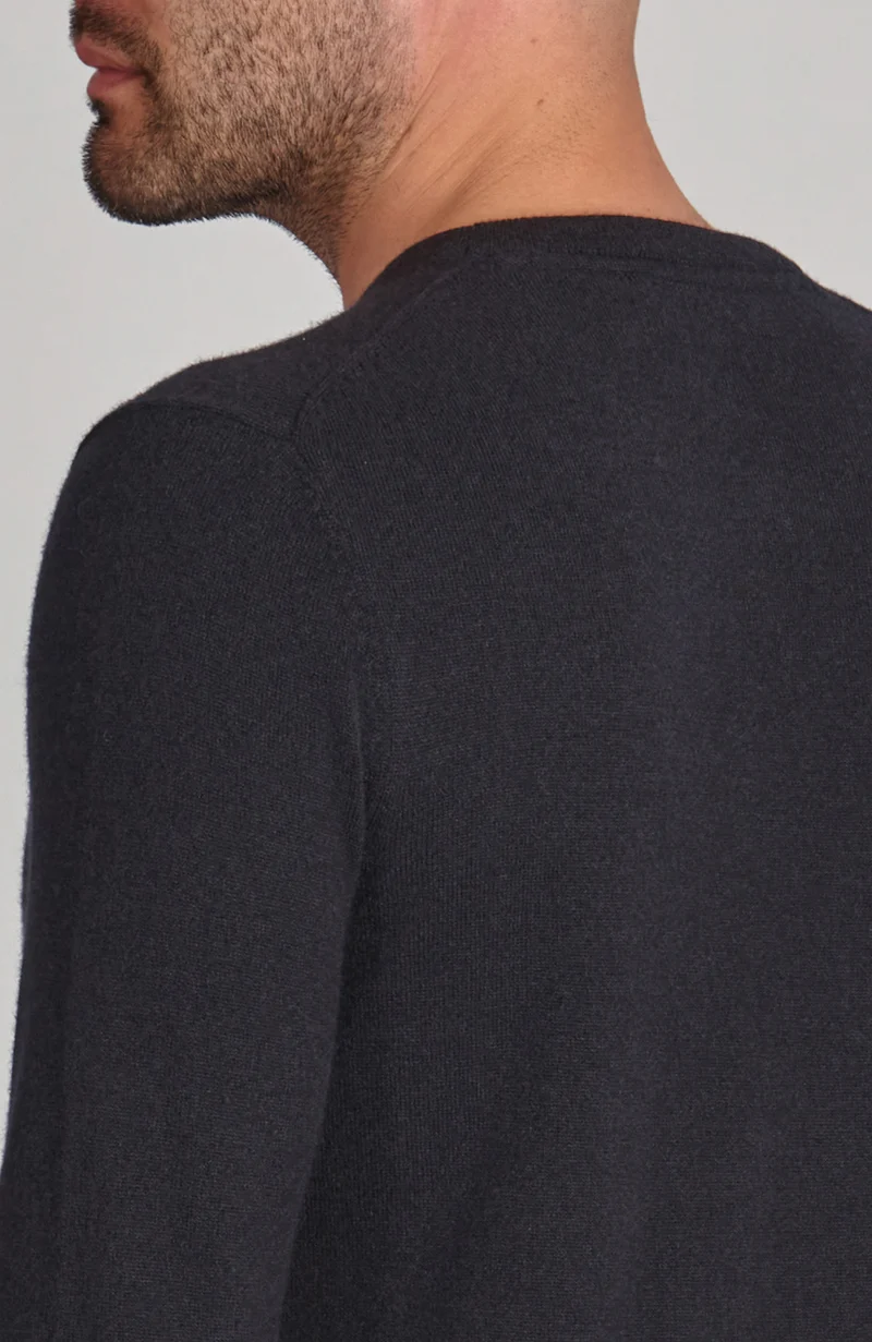 Mens Lightweight Merino Cashmere Crew Neck Jumper