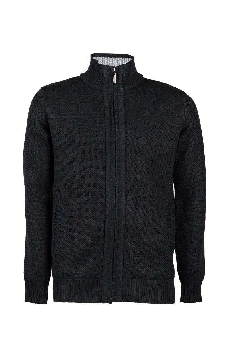 Pullover / giacca full zip foderato in pile a quadri con interno collo in contrasto