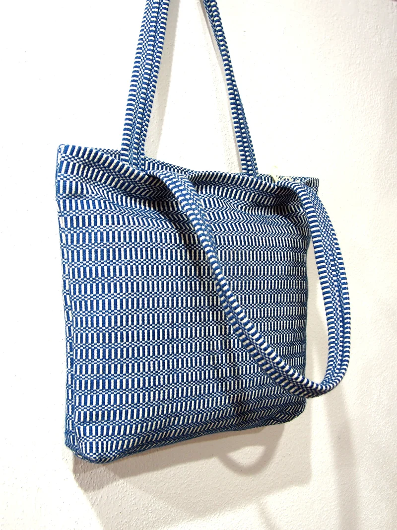 Borsa a spalla in Tessuto, Bisaccia, 5 Colori, Tintura Naturale