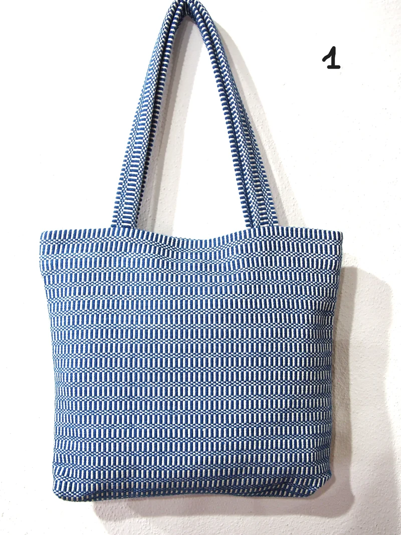 Borsa a spalla in Tessuto, Bisaccia, 5 Colori, Tintura Naturale