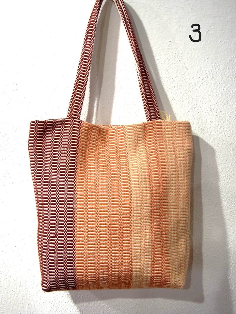 Borsa a spalla in Tessuto, Bisaccia, 5 Colori, Tintura Naturale