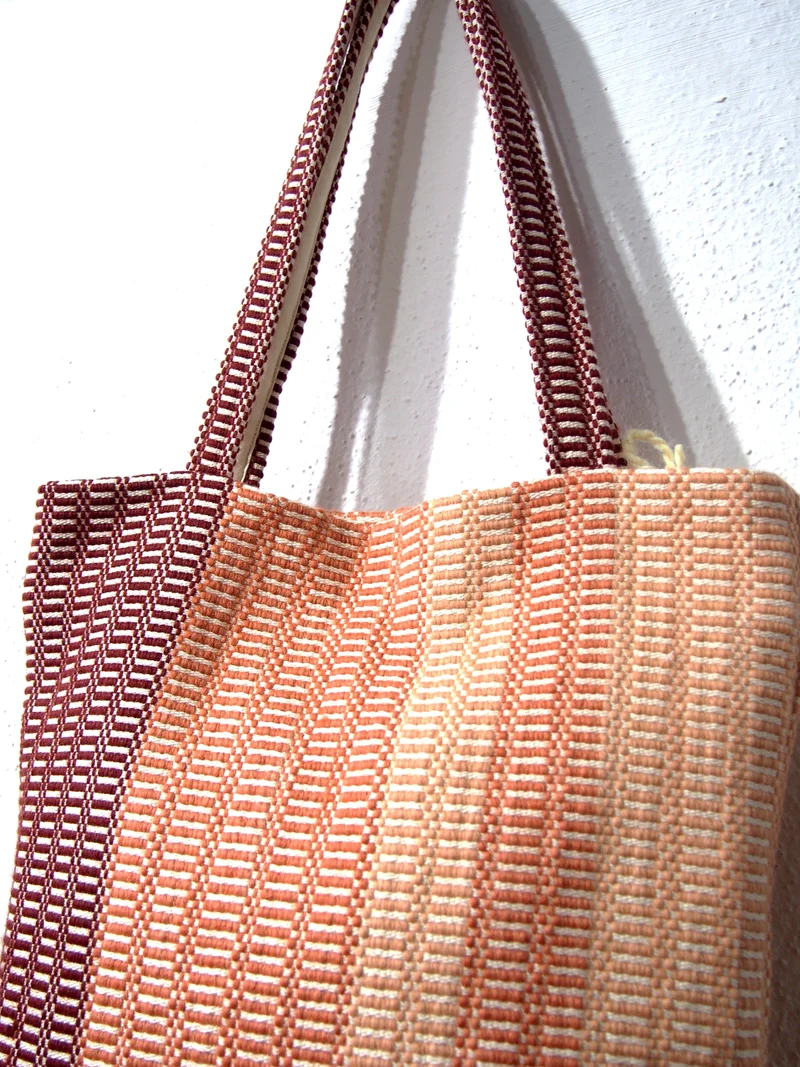 Borsa a spalla in Tessuto, Bisaccia, 5 Colori, Tintura Naturale