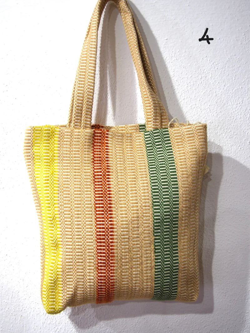 Borsa a spalla in Tessuto, Bisaccia, 5 Colori, Tintura Naturale