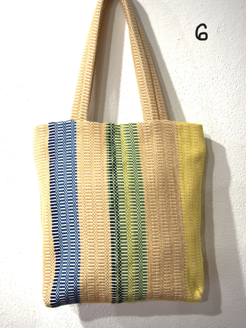 Borsa a spalla in Tessuto, Bisaccia, 5 Colori, Tintura Naturale