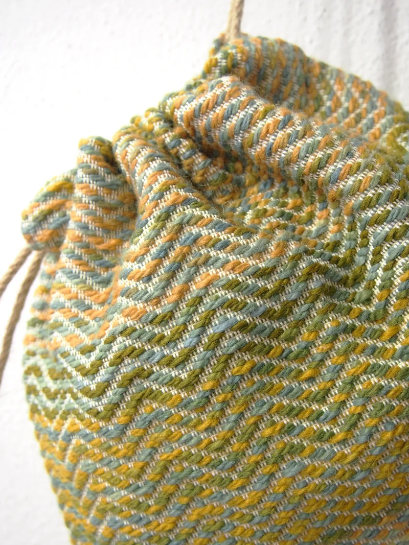 Zainetto a sacca in Tessuto, Ondina, 6 Colori, Tintura Naturale