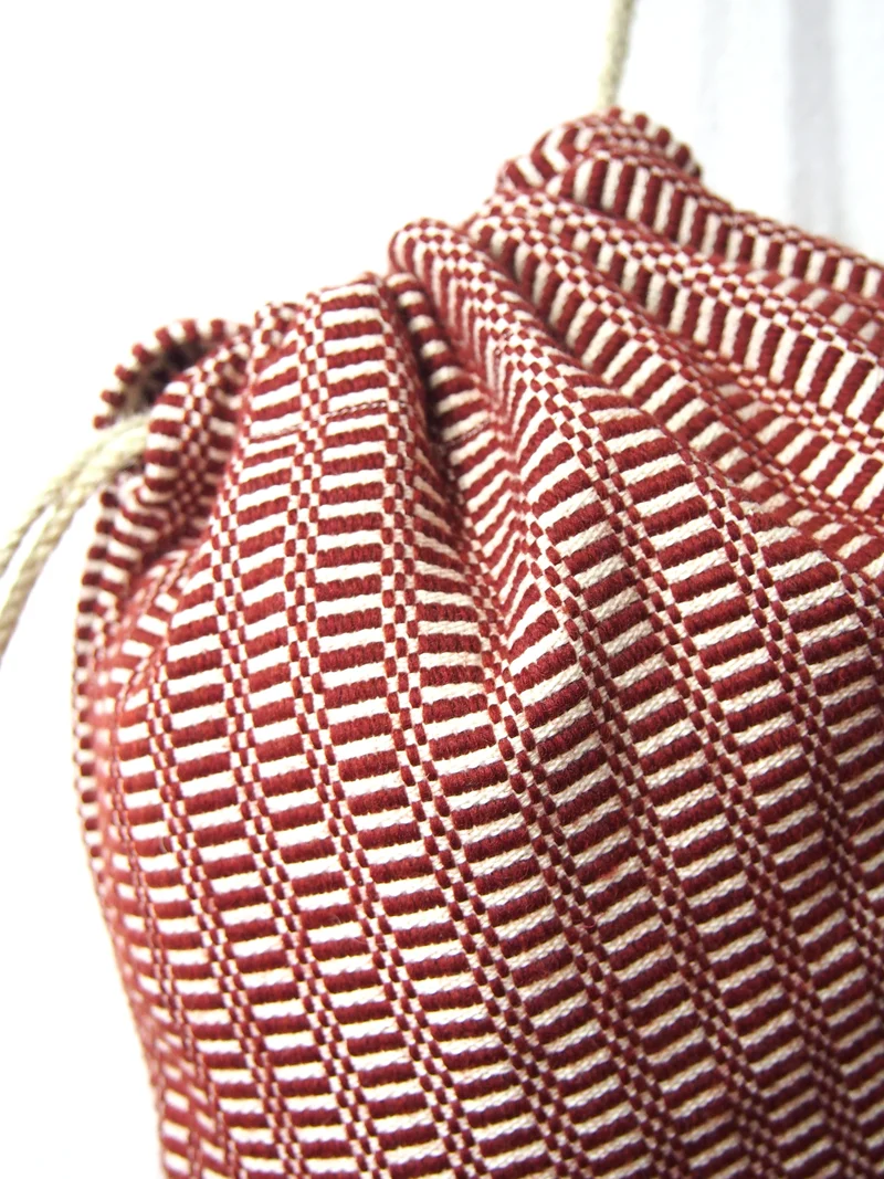 Zainetto a sacca in Tessuto, Bisaccia, 3 Colori, Tintura Naturale
