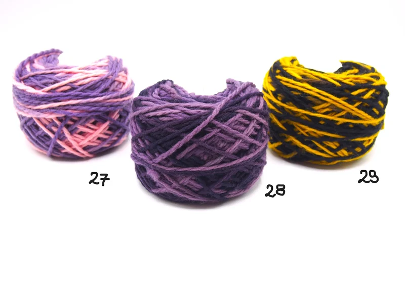 Gomitolo 100% Lana Merinos (100gr.), n°29 Colori, Tintura Naturale