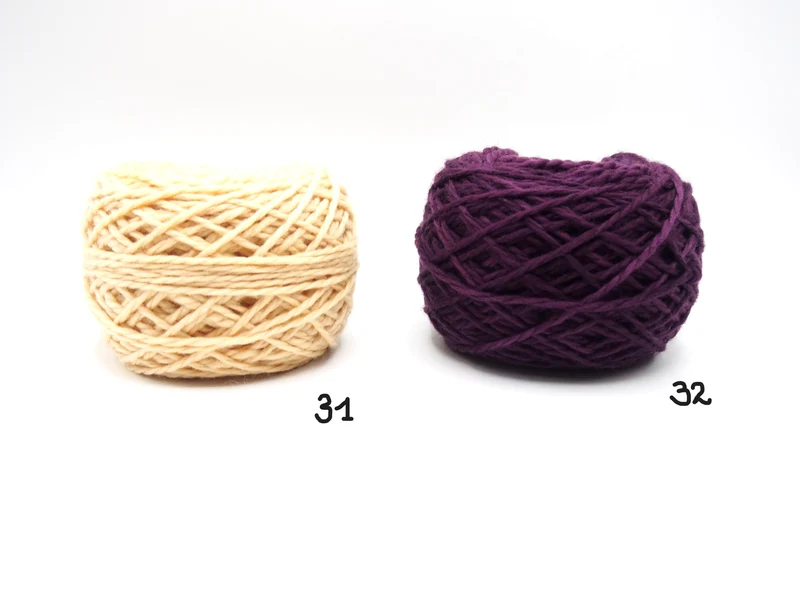 Gomitolo 100% Lana Merinos (100gr.), n°29 Colori, Tintura Naturale