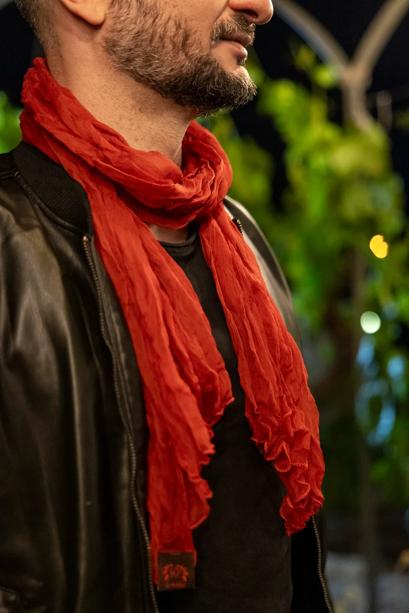 Sciarpa media 100% Seta, 20 colori, Tintura Naturale