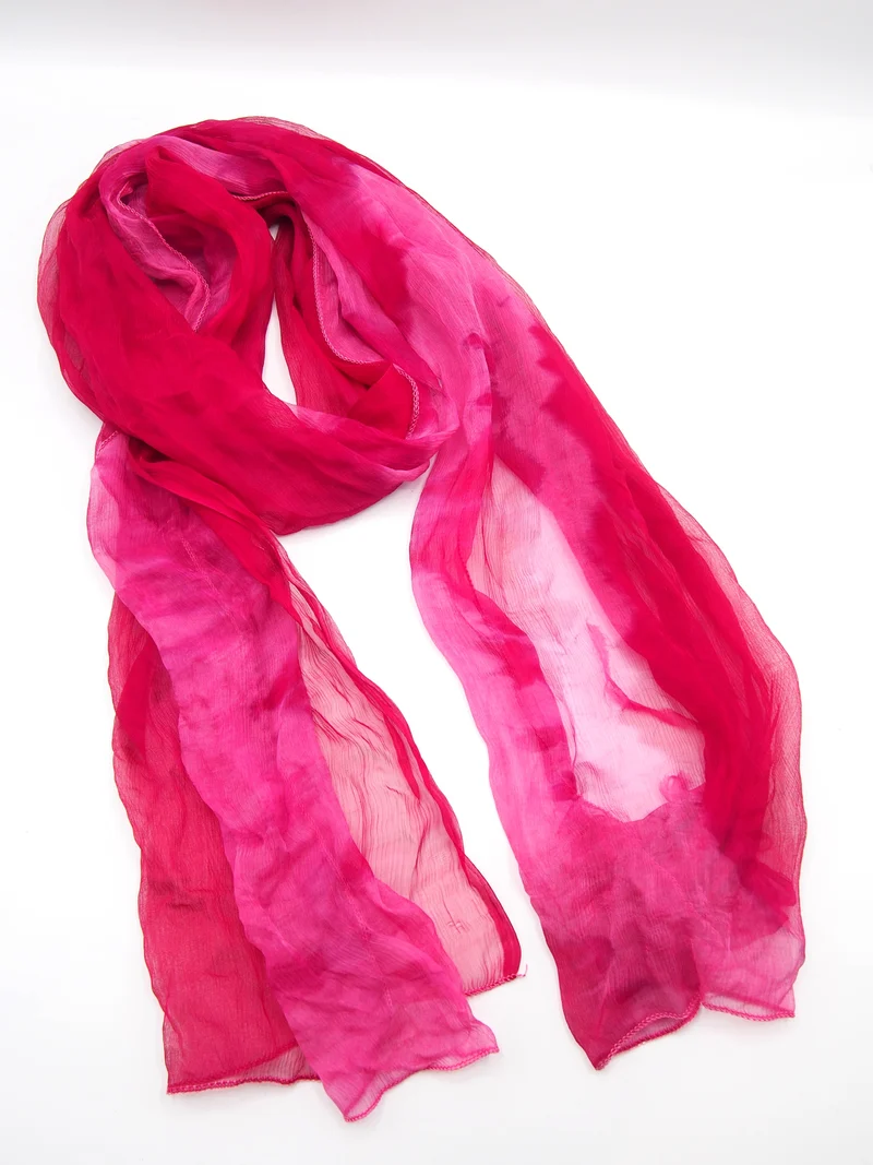 Sciarpa media 100% Seta, 20 colori, Tintura Naturale