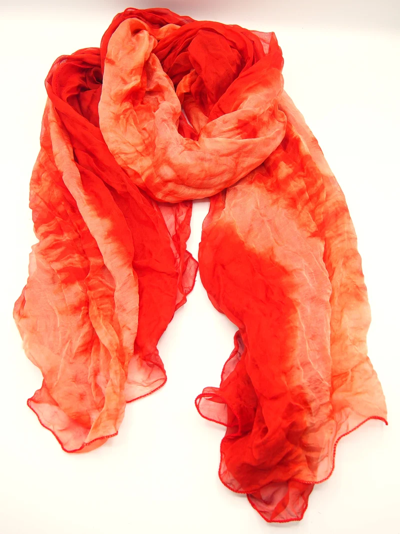 Stola/Sciarpa grande 100% Seta, 11 colori, EDIZIONE LIMITATA, Tintura Naturale