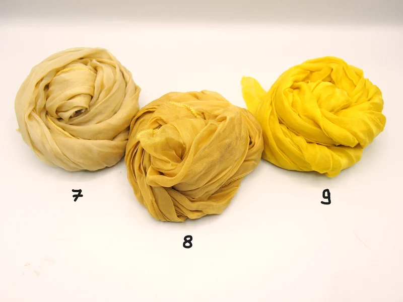 Sciarpa media 100% Seta, 18 colori, EDIZIONE LIMITATA, Tintura Naturale