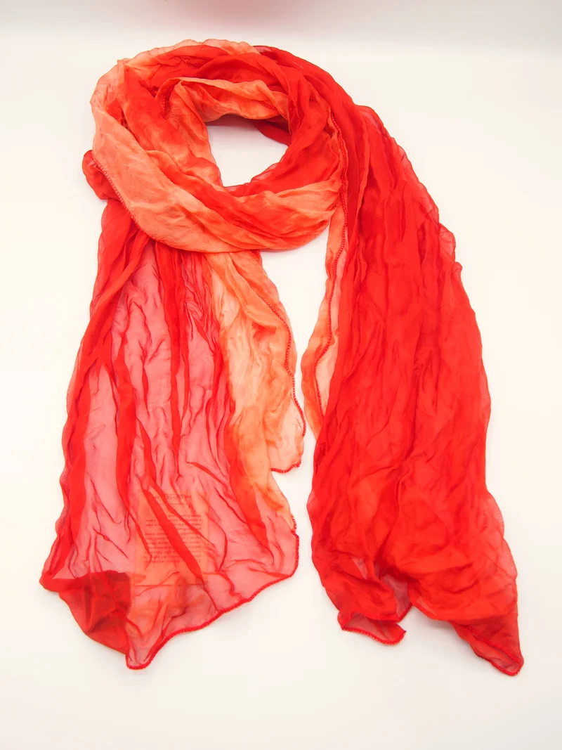 Sciarpa media 100% Seta, 18 colori, EDIZIONE LIMITATA, Tintura Naturale