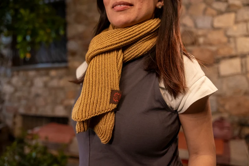 Sciarpa 100% Lana Merino, 7 varianti, Tintura Naturale