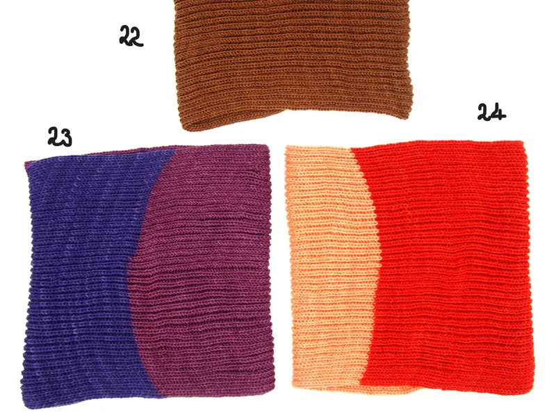 Scaldacollo 100% Lana Merinos, 32 tonalità, Tintura Naturale